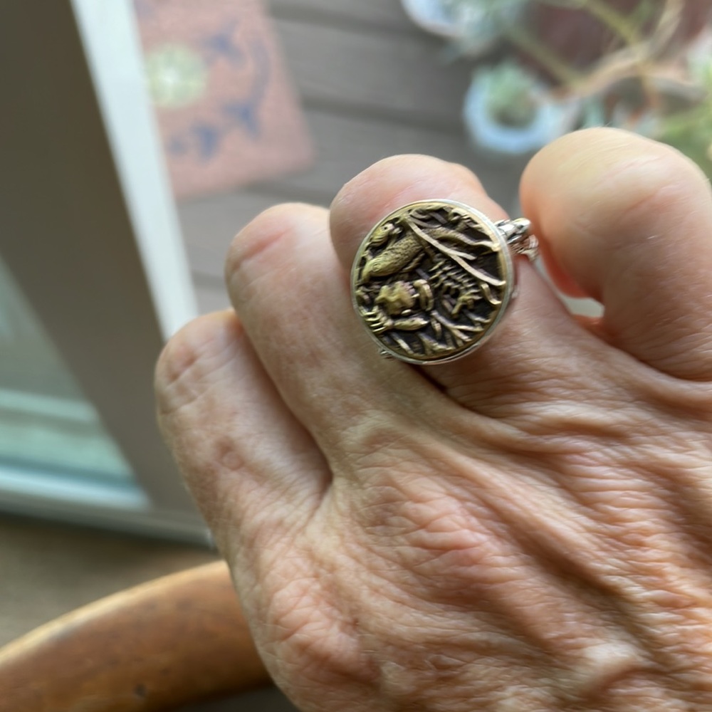 Gorgeous Ocean Themed Button Ring. - image 3